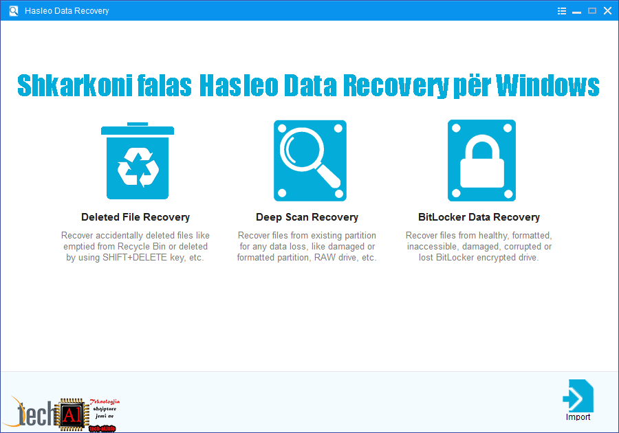 Shkarkoni falas Hasleo Data Recovery për Windows