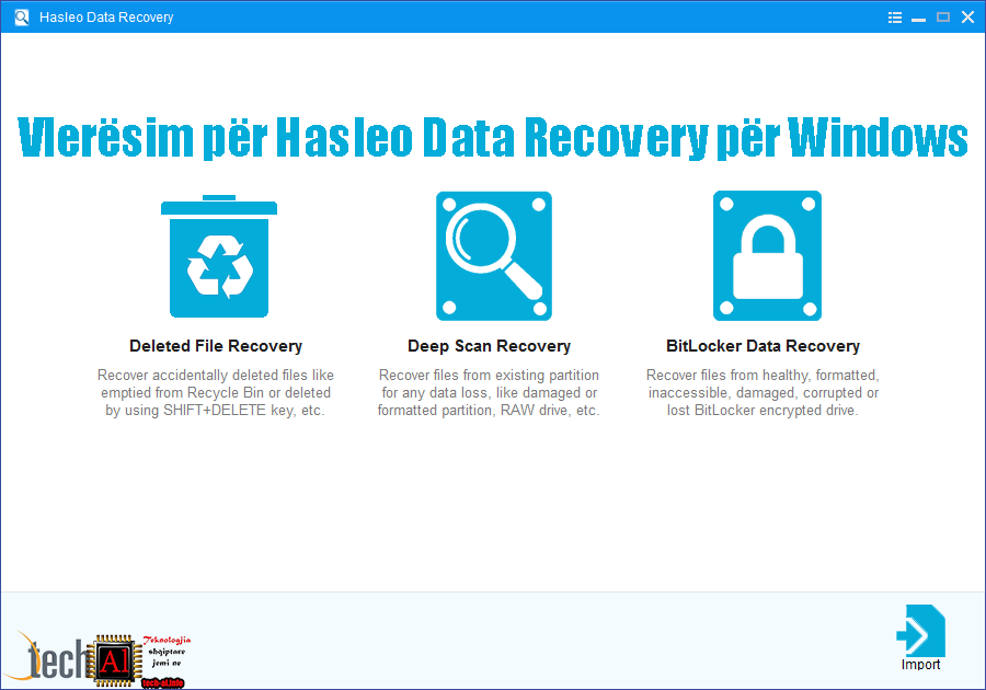 Vlerësim për Hasleo Data Recovery për Windows